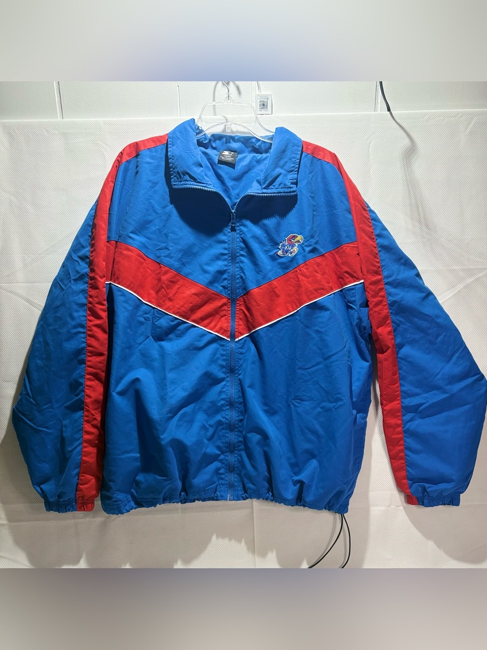 STARTER Blue and Red Chevron Windbreaker Jacket